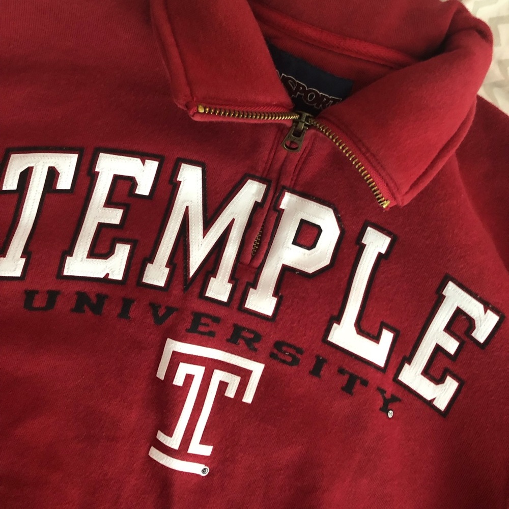 Brand New Temple University Quarter Zip Sweatshirt